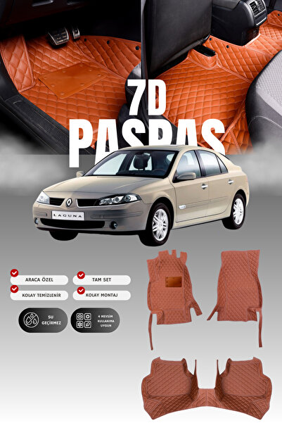 stiloto دواسة سيارة جلدية لرينو لاجونا 2 (2001-2007) طراز 7D |   حماية كاملة،...