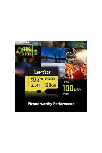 Lexar 128GB Professional GOLD UHS-II microSDXC Memory Card