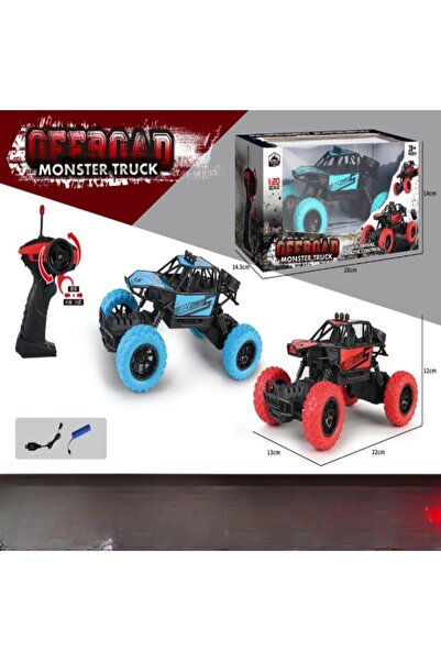 Toysea Off-Road RC Monster Truck with 4 Functions, Die-Cast Body
