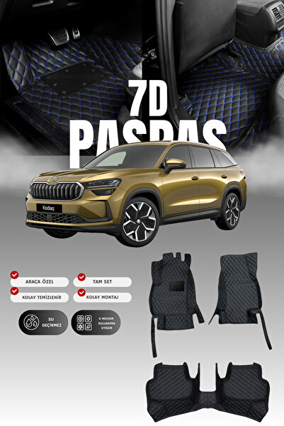 stiloto سجادة أرضية للسيارة من الجلد (7D) لسيارة سكودا كودياك الهجينة (2024 و...