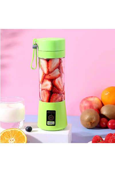 OBSIDION Portable Mini Blender, 2 Blades, 380 ml, Green, USB Rechargeable