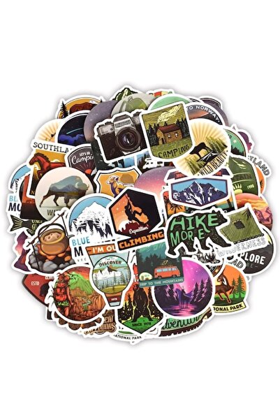 autostickere Set de stickere / autocolante 50 de bucăți impermeabile „Călător...