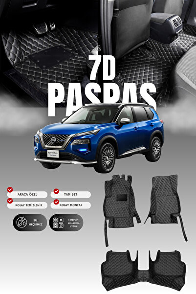 stiloto سجادة أرضية للسيارة من الجلد 7D لنيسان إكس-تريل إي-باور (2023 وما بعد...