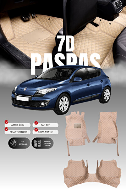 stiloto دواسة سيارة جلدية لرينو ميجان 3 (2009-2016) طراز 7D |   حماية كاملة، ...