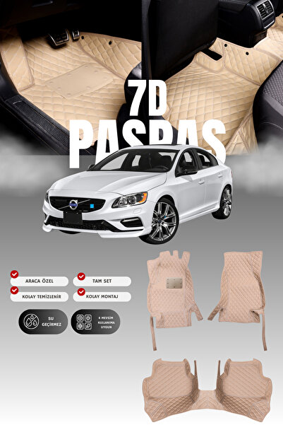 stiloto Volvo S60 (2010-2018) 7D Deri Havuzlu Oto Paspas | Tam Koruma,Araca Ö...