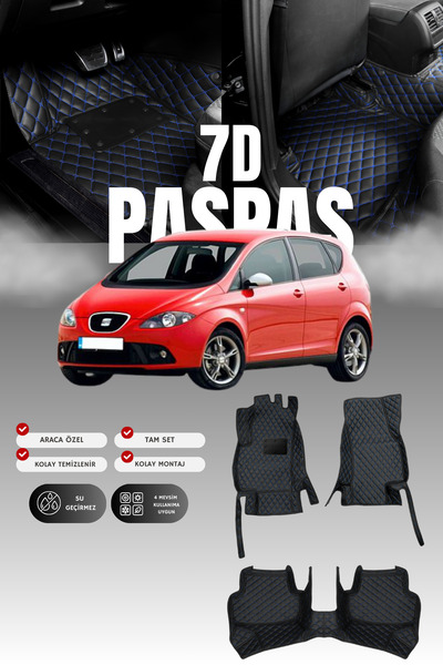 stiloto سجادة أرضية للسيارة من الجلد لسيات ألتيا إكس إل (2004-2015) طراز 7D |...