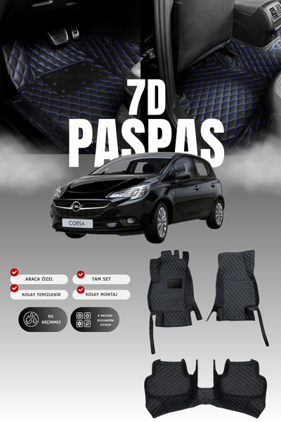 stiloto دواسة سيارة جلدية لسيارة أوبل كورسا إي (2014-2019) بتصميم حوض سباحة م...