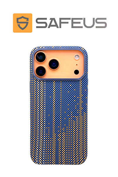 SAFEUS حافظة فاخرة لهاتف آيفون 17 برو ماكس مصنوعة من ألياف الكربون مع ميزة Ma...