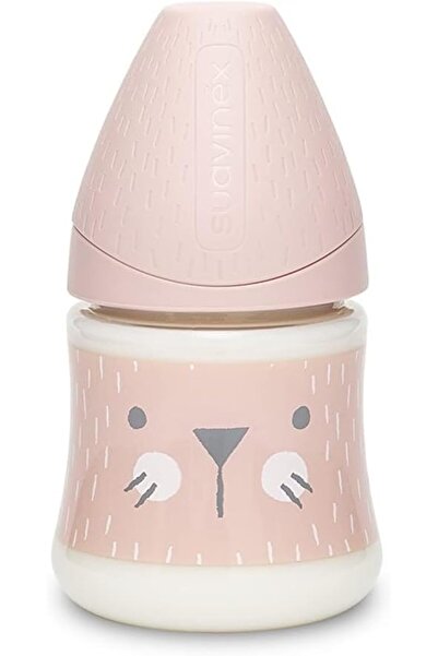 Suavinex Feeding Bottle 150 ml - Pink (Ventilated Nipple, Wide Neck)