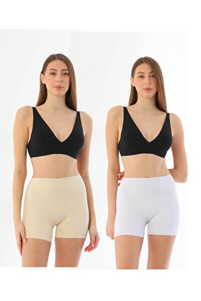 GECKO COLLECTION Дамски лазерно изрязани шорти, 2 броя