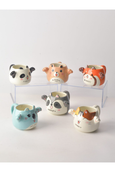 Tohana 3D Hugging Animal Figured Ceramic Mug