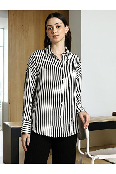 Dennis Lingo By Styli Striped Oversized Casual Shirt