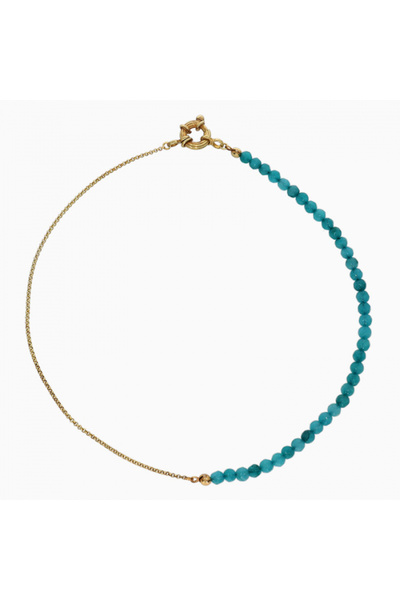 HANNY TURQOISE, Turquoise jade silver necklace