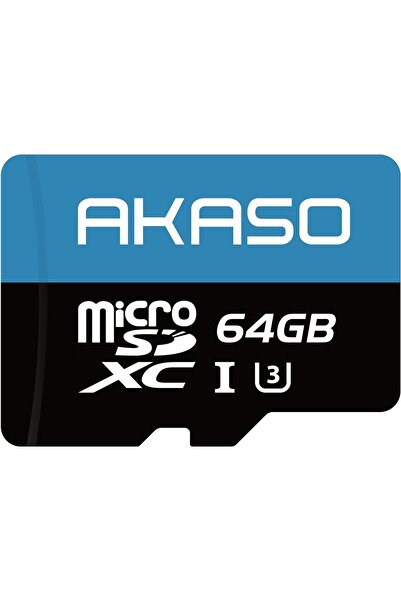 AKASO 64GB microSDXC U3 Memory Card with Adapter, Up to 100MB/s, UHS-I C10