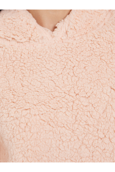 Styli Peach Fleece Hoodie and Long Pyjama Set