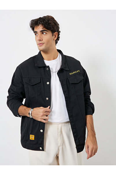 Styli Men Oversized Denim Jacket