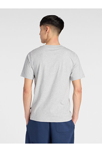 New Balance Men Grey Logo Graphic T-Shirt