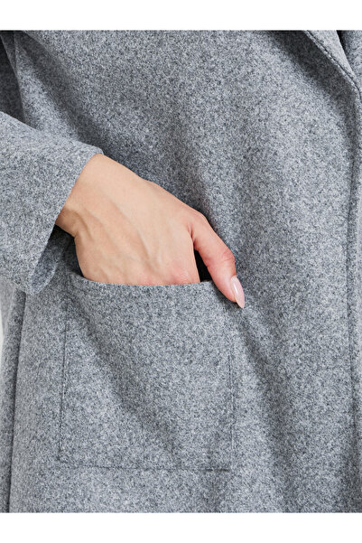 Take Two By Styli Grey Midi Edge-to-Edge Coat