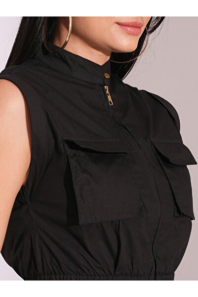 Globus By Styli Front Zip Streetwear Utility Crop Top and Shorts Co-Ords