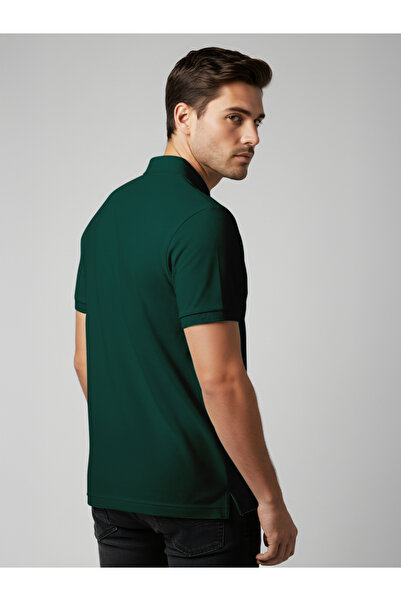 FERVORO By Styli Men Green Cotton Polo with Pocket