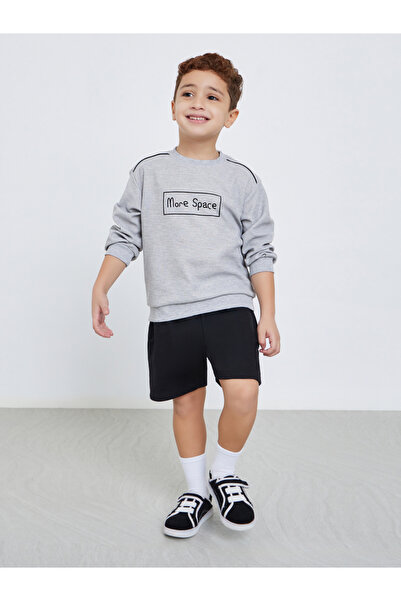 Styli Slogan Print Round Neck Sweatshirt