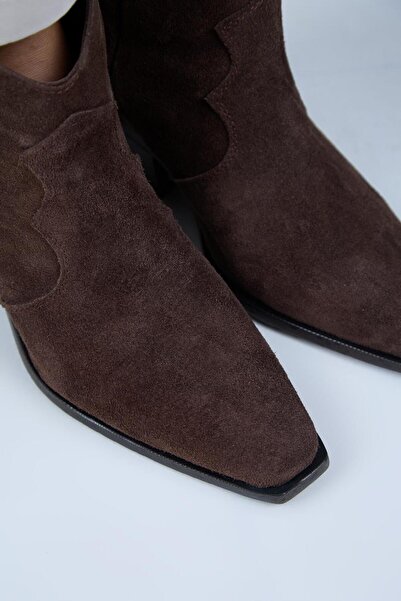 Manijero Liray Women's Genuine Leather Cowboy Brown Boots