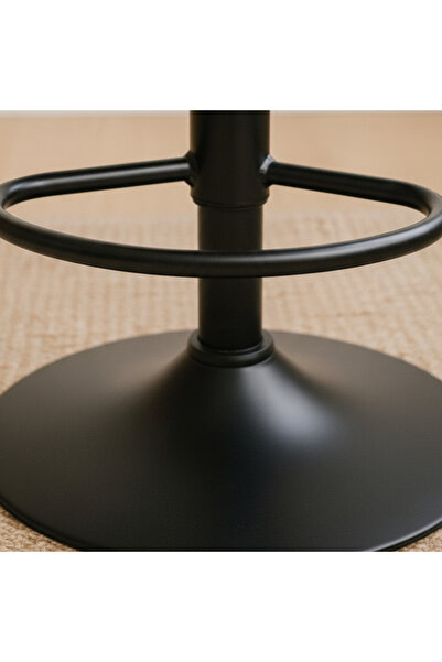 Ebticar Light Grey Fabric & Wood Bar Chair – Shell Back Design