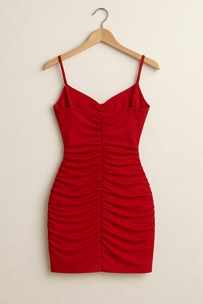 SİTRİNA Drawstring Cut Out Mini Dress