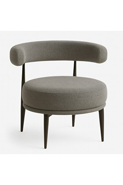 Ebticar Dark Grey Fabric Lounge Chair – Minimalist Modern Comfort