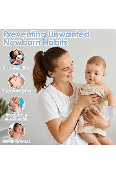 Generic 6 Pairs Newborn Baby Cotton Scratch-Resistant Mittens (0-6 months)