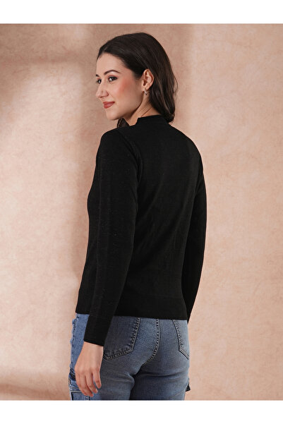 Globus By Styli Women Black Embellished Sweater