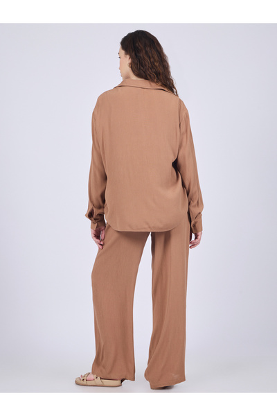 Outzidr By Styli Brown Relaxed Fit Shirt and Pants Co-Ords