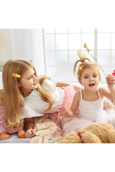 Bukela Girls' Hair Clips - 26 Colorful Flower, Animal, Fruit & Rainbow Clips