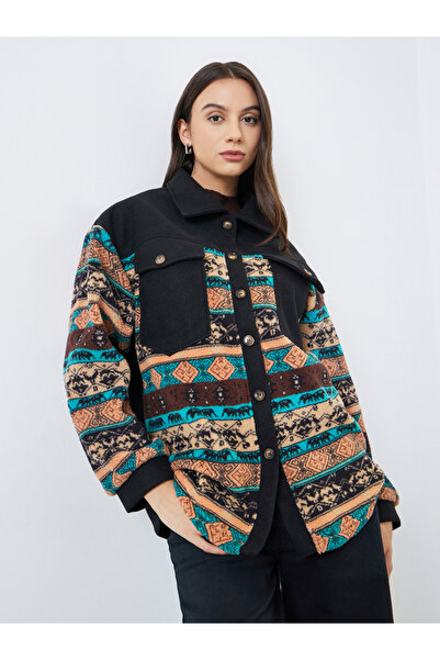 Take Two By Styli Women Boho Print Button Front Jacket