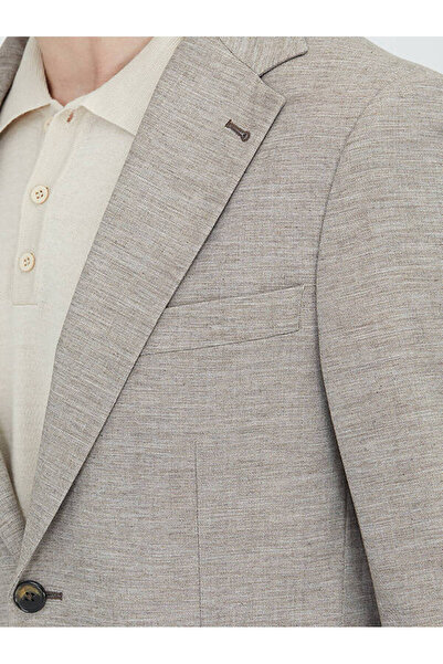 Kip Μοντέρνο μπουφάν από μαλλί με σκούρο καφέ σχέδιο