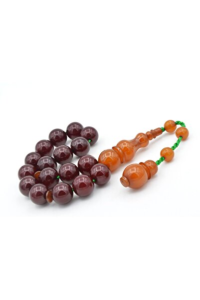 Murty99 Ahmet Emin Made Ottoman Model Globe Cherry Squeeze Amber Efe Mascot Prayer Beads