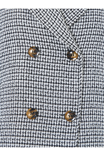 Take Two By Styli Houndstooth Double-Breasted Coat