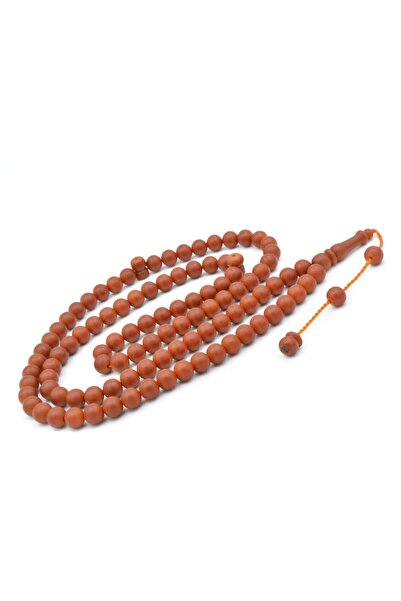Murty99 Systematic Sphere Cut 99 Luster Orange Fiber Prayer Beads 8 mm
