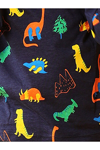 Anthrilo By Styli Dinosaur Fun Navy Girls Long Sleeves T-Shirt and Pants Set