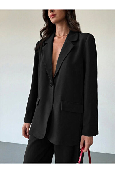 Take Two By Styli Black Notch Lapel Blazer and Trousers Co-ords