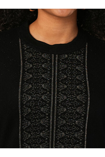 Globus By Styli Placement Weave Knitted Loose Fit Winter Wear Kurta