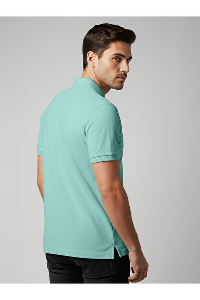 FERVORO By Styli Men Green Cotton Polo with Pocket