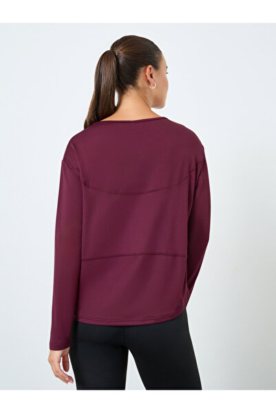 Styli Back Seam Panel Long Sleeves Top