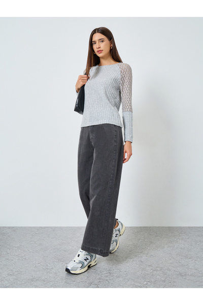 Take Two By Styli Solid Long Sleeve Ribbed Top