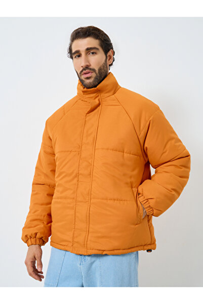 Styli Men Orange Oversized Puffer Jacket