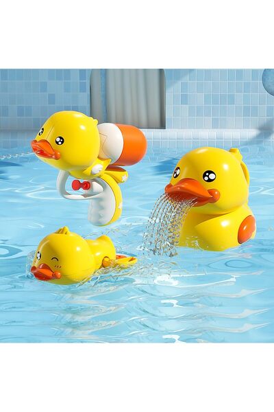 Generic FOCLTD Baby Bath Toys - Cute Duck 3-Piece Floating Water Spray Set