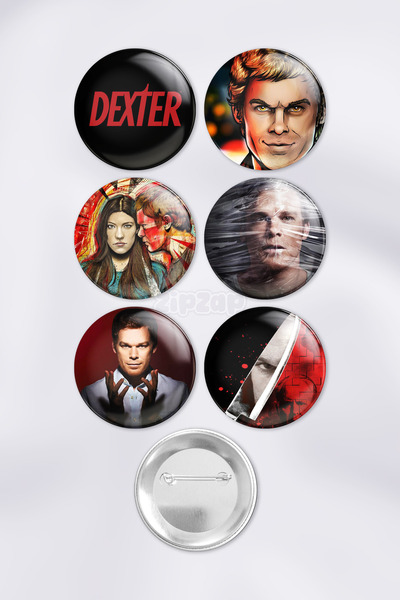 ZipZap مجموعة زينة حقائب ديكستر مع دبابيس وأزرار (6 قطع)