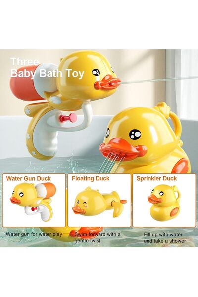 Generic FOCLTD Baby Bath Toys - Cute Duck 3-Piece Floating Water Spray Set