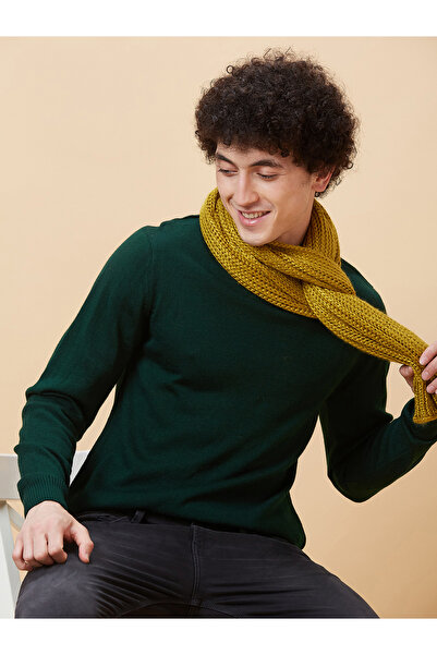 Globus By Styli Men Green High Neck Long Sleeves Sweater