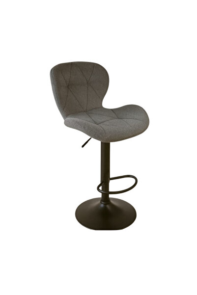 Ebticar Dark Grey Fabric Bar Chair – Soft Diamond Tufted Design
